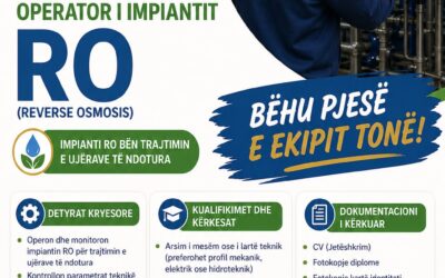 Pozicioni në KRWM: Operator i Impiantit RO i raporton dhe merr udhëzime nga Drejtori Teknik dhe Menaxheri i Landfillit.